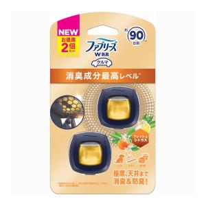 【送料無料・まとめ買い×12個セット】P&G ファブリーズ クルマ イージークリップ 消臭成分最高レベル フレッシュシトラス 2ml×2個入｜himejiryutsuu