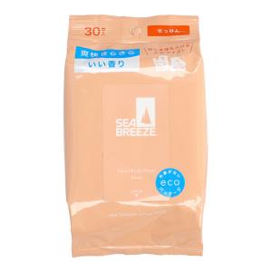 (送料無料・まとめ買い×36個セット)ファイントゥデイ シーブリーズ フェイス&ボディシート N せっけん 30枚入 大判サイズ