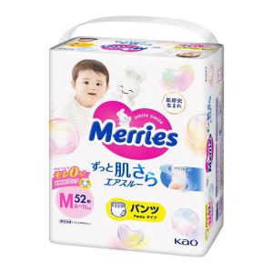 (まとめ買い×3個セット)花王 Kao メリーズ エアスルー パンツ Mサイズ 6-11kg 52枚入 (送料無料)
