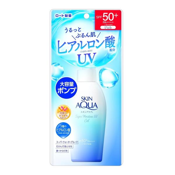 【送料無料・まとめ買い×5個セット】ロート製薬スキンアクア スーパーモイスチャーUVジェル ポンプ ...