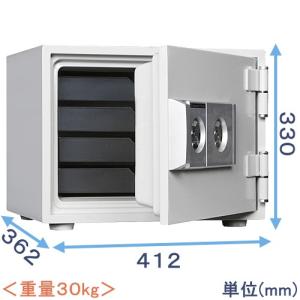 エーコー（EIKO） 家庭用 小型 耐火金庫 テンキー式 プッシュ式 A4収納