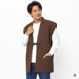 はんてん 袖なし 日本製 手紡ぎ風遠州織 綿入...の詳細画像4