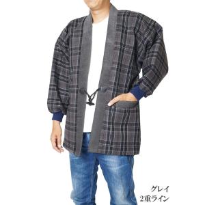 はんてん メンズ 日本製 裏ボア フリース リ...の詳細画像1