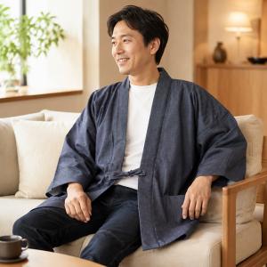 はんてん メンズ 綿入り 日本製 半天 どてら...の詳細画像2