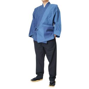 【樹亜羅-一杢】作務衣-綿麻　生成りストライプ　颯はやて-10 ひめか 作務衣 メンズ 樹亜羅 一杢 綿麻生成りストライプ 颯はやて-10