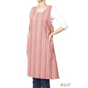 エプロン ロング しじら織り 日本製 1250...の詳細画像1