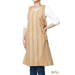 エプロン ロング しじら織り 日本製 1250...の詳細画像2