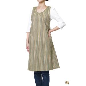 エプロン ロング しじら織り 日本製 1250...の詳細画像3
