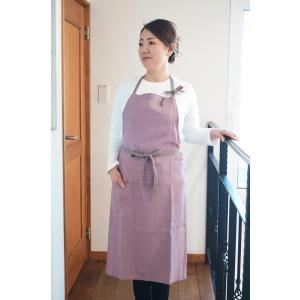 エプロン リネン 麻 日本製 IONO 005...の詳細画像1