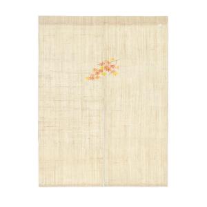 暖簾 のれん 麻100％ 菖蒲に花 n-1107 : 作務衣と甚平和専門店 ひめか