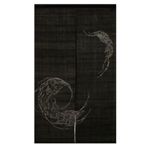 アンティーク⭐️墨絵のような本麻長のれん⭐️和モダン のれん 暖簾 おしゃれ 麻 リネン 麻のれん 和風 和柄 間仕切り 麻100