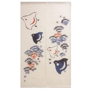 暖簾 のれん 麻100％ 手描きのれん 南風（まぜ）UN-A-512 88×150cm