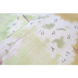 暖簾-のれん 麻100% 桜緑ぼかし n-1026の詳細画像1