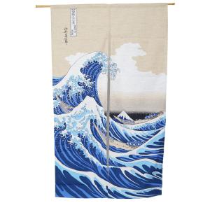 麻のれん 「からすうり」 柿渋染めのれん 手描きのれん のれん 本麻