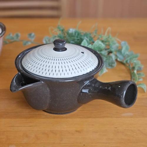 波佐見焼 黒陶とびかんな M急須 お茶 おしゃれ(お取り寄せ商品 欠品時約1ヶ月程度)