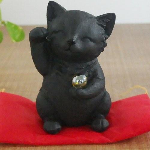 (欠品中)生活応援価格！横浜炭物語 風水招き猫 金運 置物 子ネコ ねこ プレゼント 消臭 癒し イ...