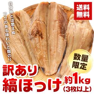 干物 訳あり 縞ほっけ 約1kg 3枚以上 沼津 産地直送 しま ほっけ ホッケ ひもの わけあり ワケアリ 特大 肉厚 ギフト プレゼント