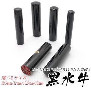 印鑑 実印 黒水牛印鑑 18mm ケース付 印...の詳細画像2