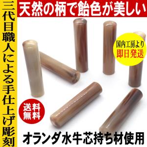 印鑑 実印 はんこ オランダ水牛 印鑑 3本セ...の詳細画像1
