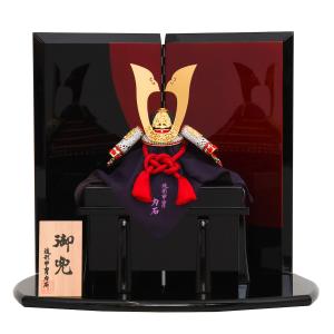 五月人形 兜飾り 紺糸威三ツ鍬形之兜 13号 造形甲冑力石 : 人形の館