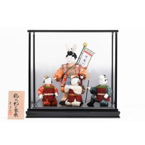 五月人形 木目込人形 桃太郎と家来 原孝洲 絹しけ屏風 : 人形の館石倉