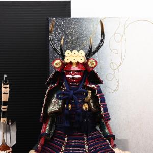 五月人形 真田幸村公鎧 大越忠保作 Z和紙屏風の詳細画像4