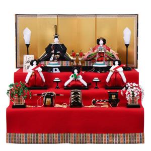 雛人形 三五親王 十五人飾り 五段飾り 清水久遊 : 人形の館石倉 - 通販