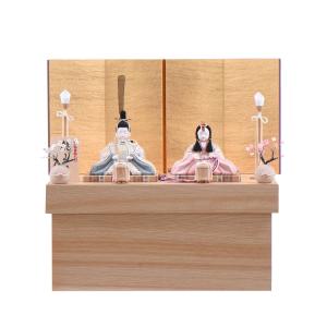 一秀 雛人形 コンパクト 木目込み 親王飾り 紫音雛 伝統的工芸産業品