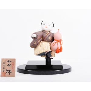木目込人形 鏡獅子足上げ 黒台付き 石川潤平作 アウトレット【送料無料