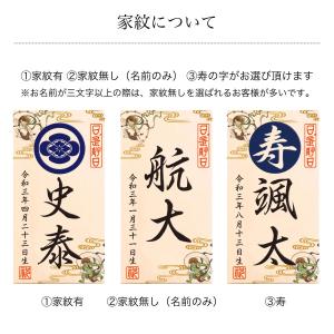 五月人形 オルゴール付き立札 家紋・名前・生年...の詳細画像4