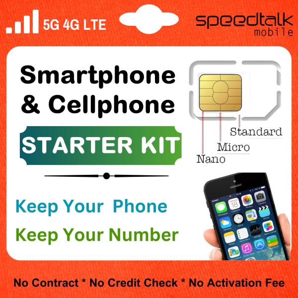 SpeedTalk モバイルユニバーサルSIMカードスターターキット 5G 4G LTE iOS A...