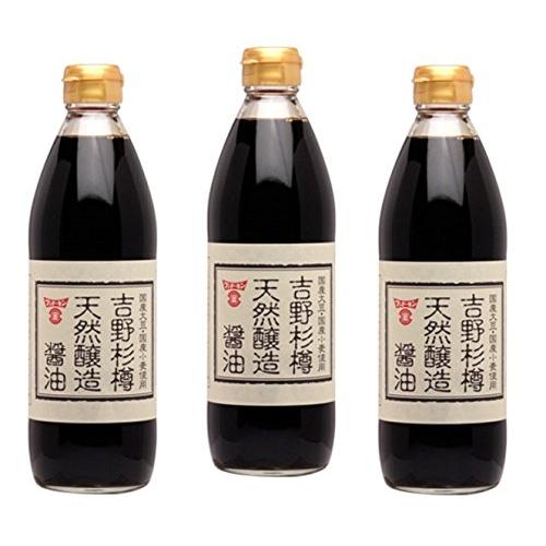 内堀醸造 フンドーキン 吉野杉樽天然醸造醤油 500ml×3本