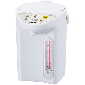 タイガー魔法瓶(TIGER) マイコン電気ポット 保温機能 節電タイマー 3L アーバンホワイト PDR-G300-WU