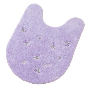 センコー S.D.S スイートラベンダー トイレファブリック トイレマット 約80×60cm ロングサイズ ラベンダー 花柄 15708