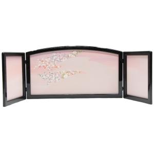 アウトレット品 雛人形屏風単品 11号美咲屏風 ブラック金彩うつくしK