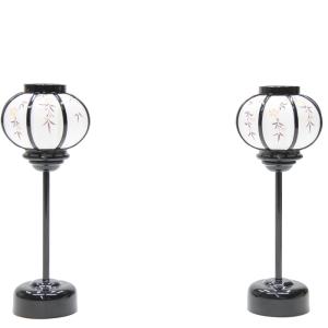 アウトレット品 雛人形道具類 雪洞 25cmこゆき黒塗LEDコードレス