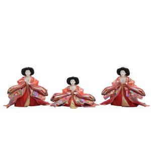 アウトレット品 雛人形 人形単品 三五 三人官女 金襴 3人 25a-ya-0136