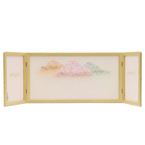 アウトレット品 雛人形三月屏風 屏風のみ 12号 中宮 竹細工 三曲屏風