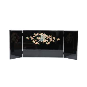 雛人形用 極上低木小10番木製京式親王台黒塗艶有A 間口 27cm 168389