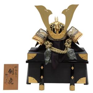 五月人形 25号　兜　一福作 　万葉　松 アウトレット品 五月人形兜 単品 25号 真鍮松葉中鍬形 ヒスイ木竜頭 24
