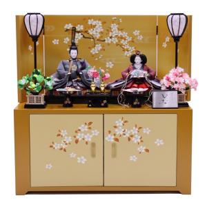 アウトレット品 雛人形 十五人揃い ケース飾り 江戸木目込み雛 紅白梅