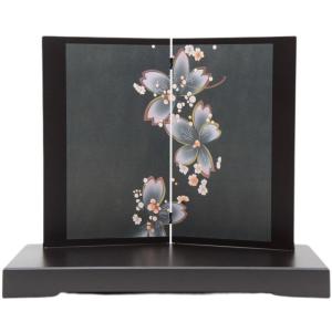 ぷりふあ ぷりふあシリーズ 伝統和工芸 塗屏風 親王飾り向け 溜塗り 台