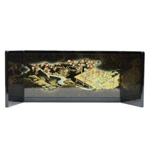 アウトレット品 屏風単品 三曲屏風 15号 ゴールド 松竹梅 レトロ