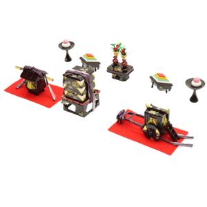 アウトレット品 雛人形 道具単品 雛道具6品セット 35号 黒塗り 6点 26a