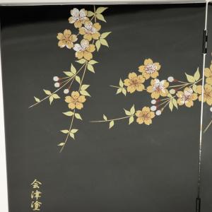 アウトレット品 屏風 単品 29cm 桜 二曲...の詳細画像2