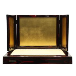 アウトレット品 インテリア 台屏風セット 台600/屏風12号 杉平台 金箔 三曲屏風 25a-ya-0471