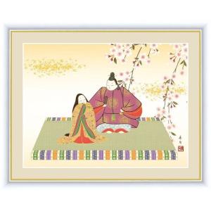 額絵 日本画 桃の節句画 吉祥雛 F4 伊藤香旬 [G4-BD002-F4]（代引き不可）｜hinaningyou