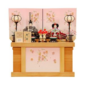 雛人形　桃の節句　木製こゆきぼんぼり 雛人形 お雛様 雪洞 ぼんぼり 単品 コード付 33cm 新菊灯33号 茶