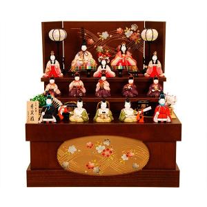 雛人形 真多呂 コンパクト ひな人形 雛 木目込人形飾り 五段飾り 十七