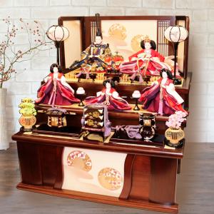 雛人形 三段飾り 収納飾り 「紗弥花雛」 おし...の詳細画像2